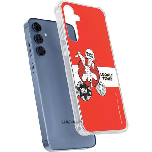Looney Tunes Wile E Coyote Red Stripes Galaxy A35 5G Clear Case