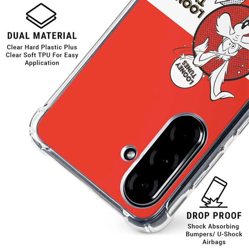 Looney Tunes Wile E Coyote Red Stripes Galaxy A36 5G Clear Case