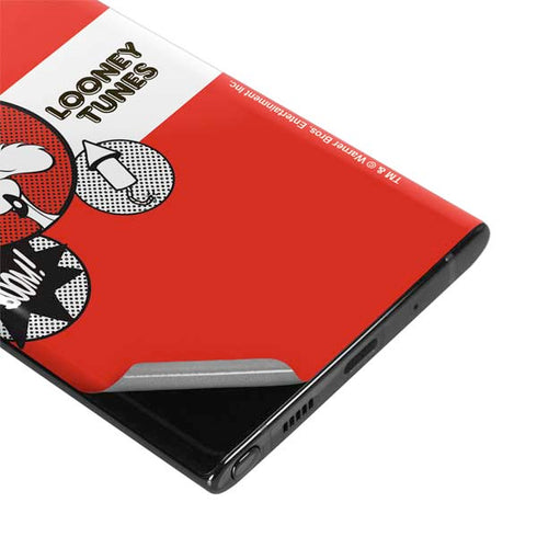 Looney Tunes Wile E Coyote Red Stripes Galaxy Note 10 Plus Skin