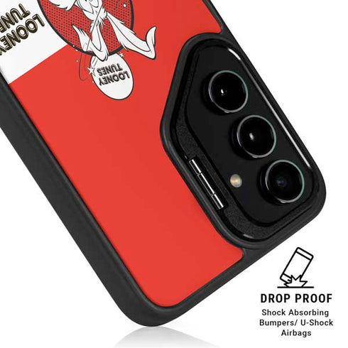 Looney Tunes Wile E Coyote Red Stripes Galaxy S25 Kickstand Case