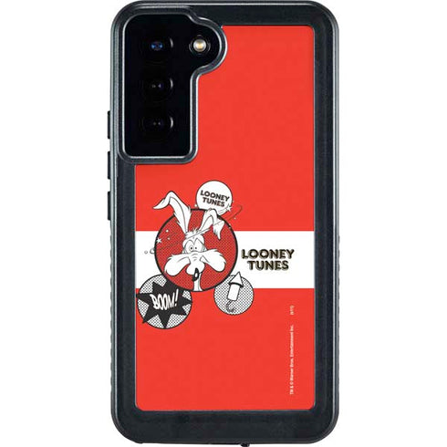 Looney Tunes Wile E Coyote Red Stripes Galaxy S24 Plus Waterproof Case