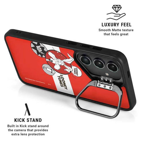 Looney Tunes Wile E Coyote Red Stripes Galaxy S24 Ultra Kickstand Case