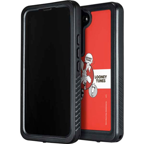 Looney Tunes Wile E Coyote Red Stripes Galaxy S24 Waterproof Case