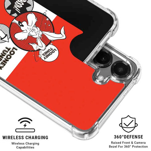 Looney Tunes Wile E Coyote Red Stripes Galaxy S26 Plus Clear Case
