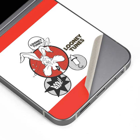 Looney Tunes Wile E Coyote Red Stripes Galaxy Z Flip6 Skin
