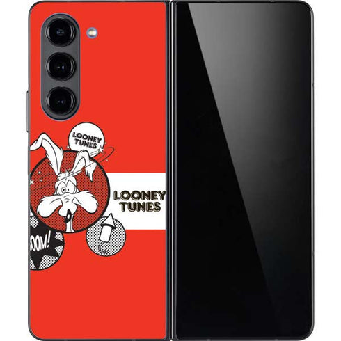 Looney Tunes Wile E Coyote Red Stripes Galaxy Z Fold5 5G Skin