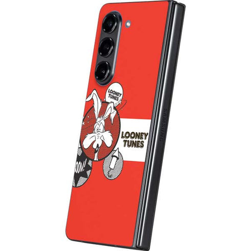 Looney Tunes Wile E Coyote Red Stripes Galaxy Z Fold5 5G Skin