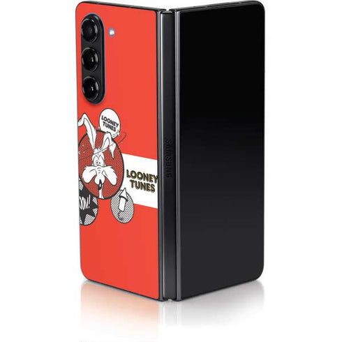Looney Tunes Wile E Coyote Red Stripes Galaxy Z Fold5 5G Skin