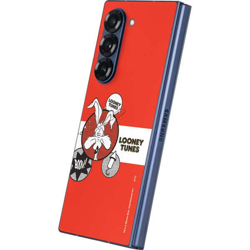 Looney Tunes Wile E Coyote Red Stripes Galaxy Z Fold6 Skin