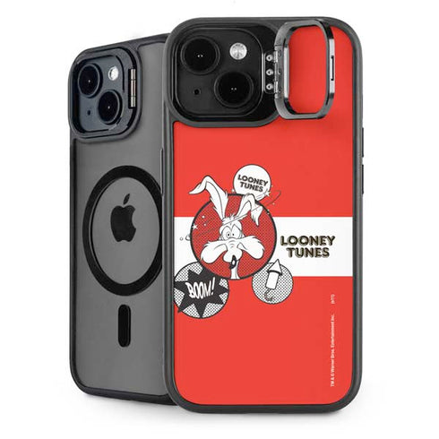 Looney Tunes Wile E Coyote Red Stripes iPhone 14 Plus Kickstand Case