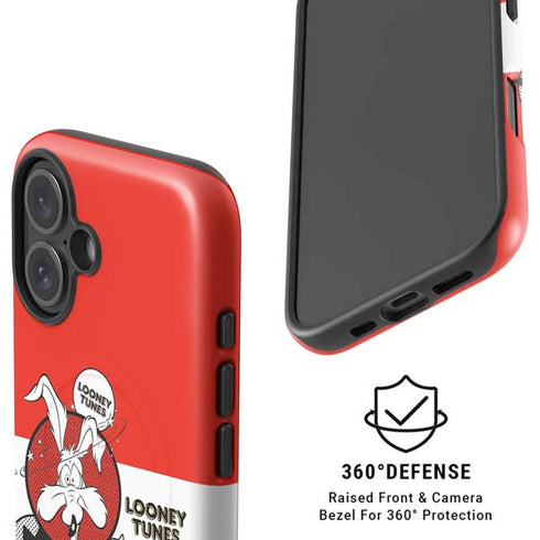 Looney Tunes Wile E Coyote Red Stripes iPhone 16 Magsafe Impact Case
