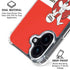 Looney Tunes Wile E Coyote Red Stripes iPhone 16 Plus Clear Case