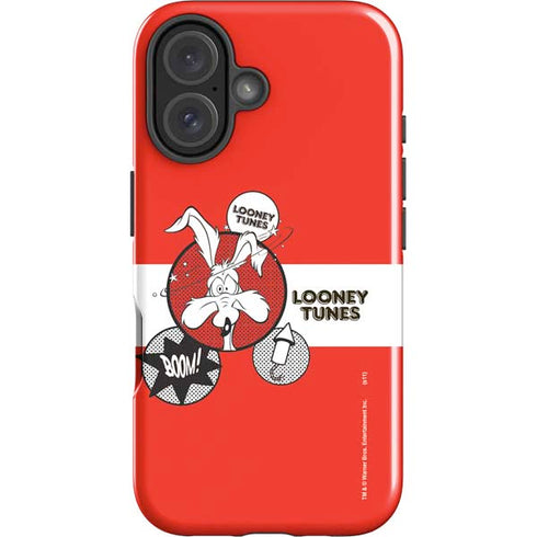 Looney Tunes Wile E Coyote Red Stripes iPhone 16 Plus Impact Case