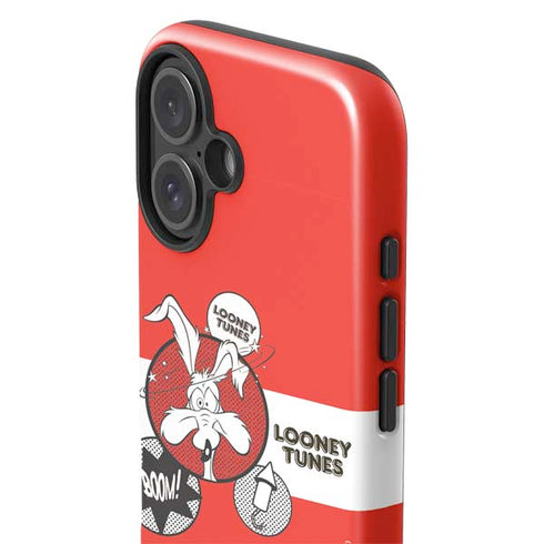 Looney Tunes Wile E Coyote Red Stripes iPhone 16 Plus Impact Case