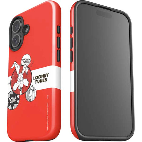 Looney Tunes Wile E Coyote Red Stripes iPhone 16 Plus Impact Case