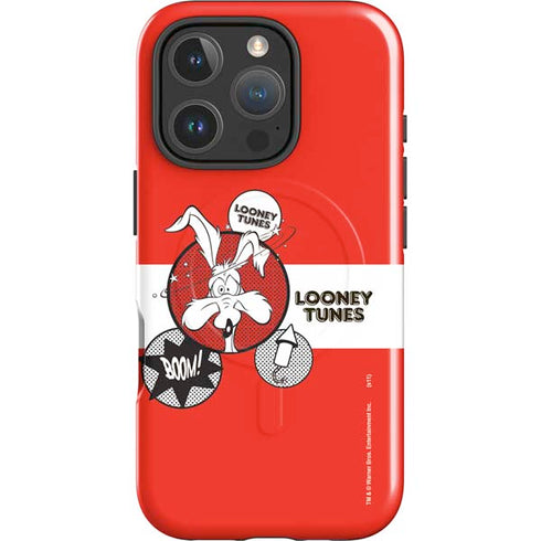 Looney Tunes Wile E Coyote Red Stripes iPhone 16 Pro Magsafe Impact Case