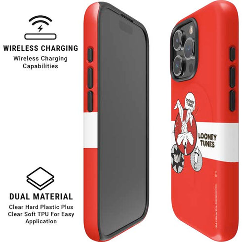 Looney Tunes Wile E Coyote Red Stripes iPhone 16 Pro Max Magsafe Impact Case