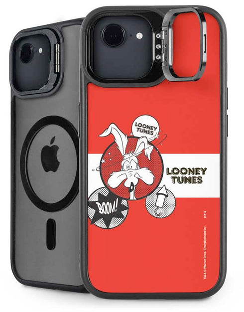 Looney Tunes Wile E Coyote Red Stripes iPhone 16e Kickstand Case