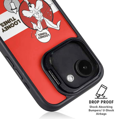 Looney Tunes Wile E Coyote Red Stripes iPhone 16e Kickstand Case