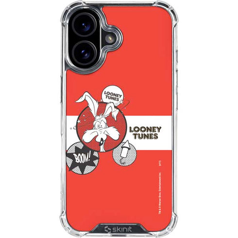 Looney Tunes Wile E Coyote Red Stripes iPhone 17 Clear Case