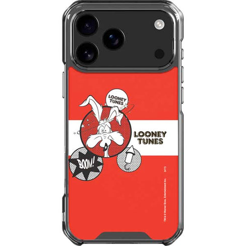 Looney Tunes Wile E Coyote Red Stripes iPhone 18 Pro Max Clear Case