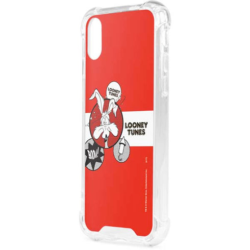 Looney Tunes Wile E Coyote Red Stripes iPhone XS Clear Case