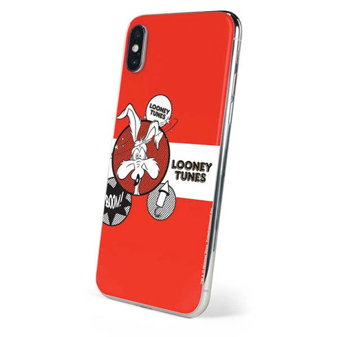 Looney Tunes Wile E Coyote Red Stripes iPhone XS Skin