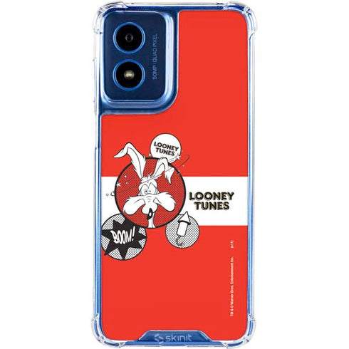 Looney Tunes Wile E Coyote Red Stripes Moto G 5G (2024) Clear Case