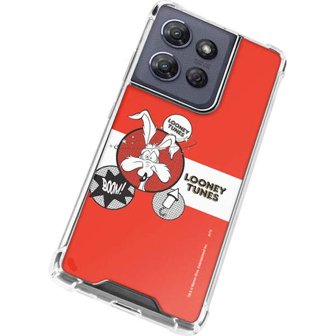 Looney Tunes Wile E Coyote Red Stripes Moto G Play 5G (2025) Clear Case
