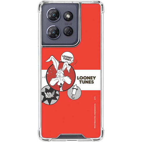 Looney Tunes Wile E Coyote Red Stripes Moto G Stylus 5G (2025) Clear Case