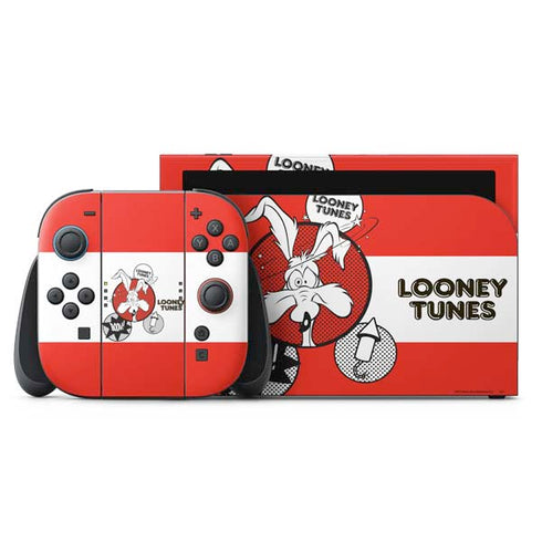 Looney Tunes Wile E Coyote Red Stripes Nintendo Skins