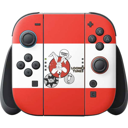 Looney Tunes Wile E Coyote Red Stripes Nintendo Switch 2 (2025) Joy-Con Controller Skin