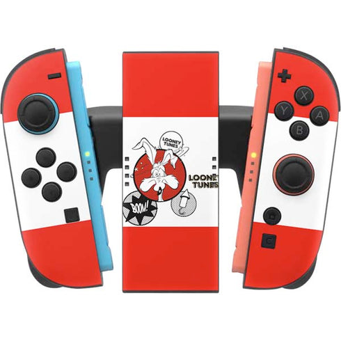 Looney Tunes Wile E Coyote Red Stripes Nintendo Switch 2 (2025) Joy-Con Controller Skin