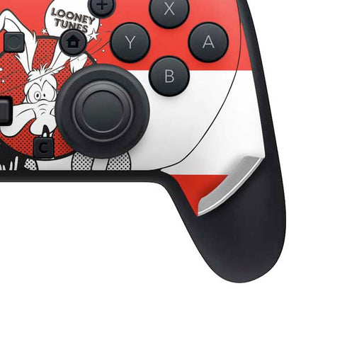 Looney Tunes Wile E Coyote Red Stripes Nintendo Switch 2 (2025) Pro Controller Skin