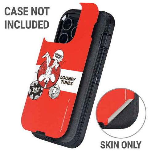 Looney Tunes Wile E Coyote Red Stripes Otterbox Defender iPhone Skin