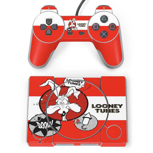 Looney Tunes Wile E Coyote Red Stripes PlayStation Classic Bundle Skin
