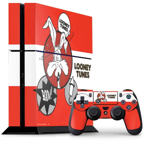 Looney Tunes Wile E Coyote Red Stripes PlayStation PS4 Skins