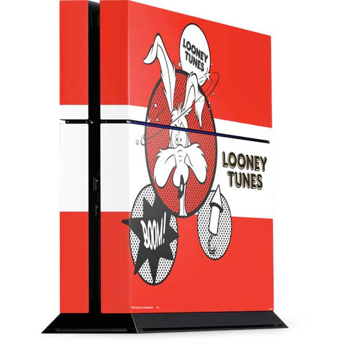 Looney Tunes Wile E Coyote Red Stripes PS4 Console Skin