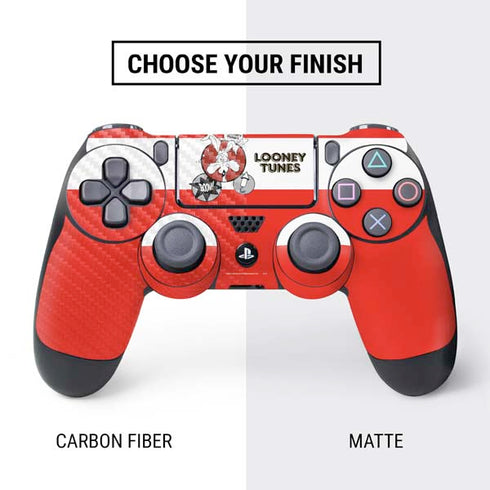 Looney Tunes Wile E Coyote Red Stripes PS4 Controller Skin