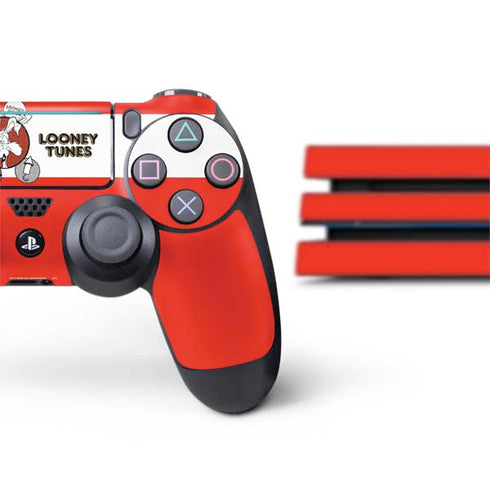 Looney Tunes Wile E Coyote Red Stripes PS4 Pro Bundle Skin