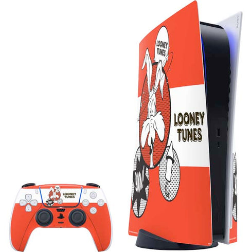 Looney Tunes Wile E Coyote Red Stripes PlayStation PS5 Skins