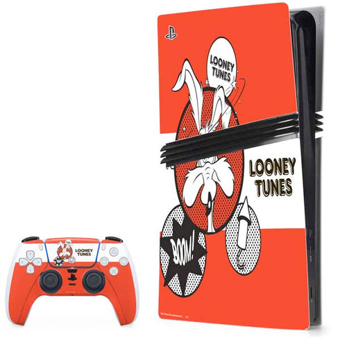 Looney Tunes Wile E Coyote Red Stripes PS5 Pro Bundle Skin