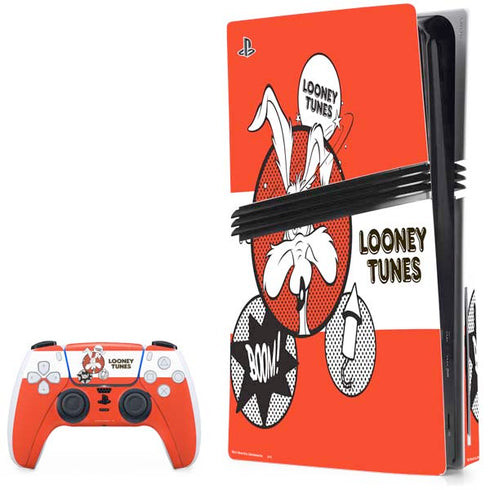 Looney Tunes Wile E Coyote Red Stripes PlayStation PS5 Skins