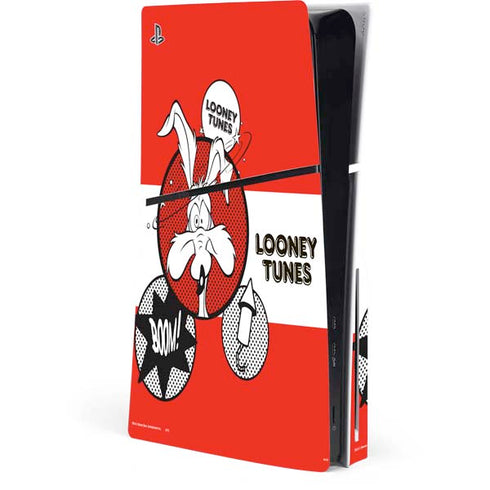 Looney Tunes Wile E Coyote Red Stripes PlayStation PS5 Skins