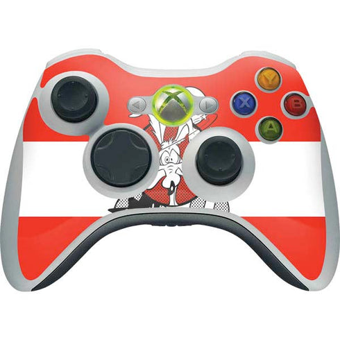 Looney Tunes Wile E Coyote Red Stripes Xbox 360 Wireless Controller Skin