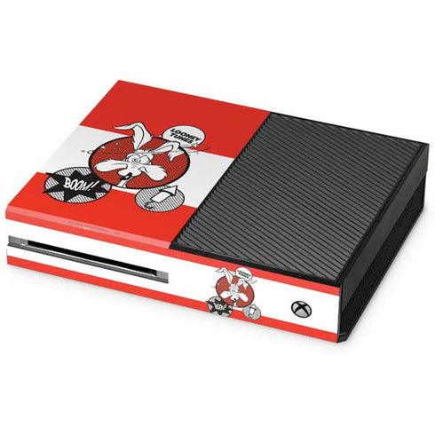 Looney Tunes Wile E Coyote Red Stripes Xbox One Console Skin