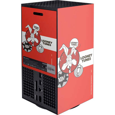 Looney Tunes Wile E Coyote Red Stripes XBox Series X Digital Edition Console Skin