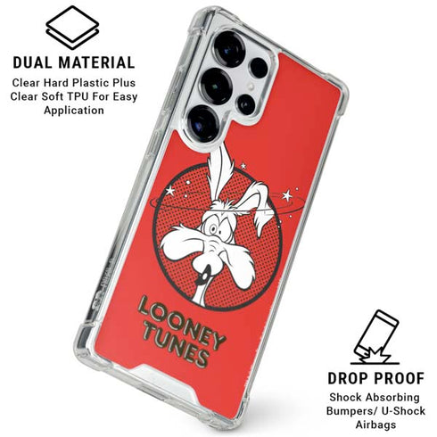 Looney Tunes Wile E Coyote Stars Galaxy S25 Ultra Clear Case