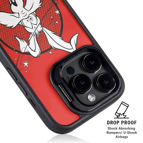 Looney Tunes Wile E Coyote Stars iPhone 15 Pro Kickstand Case