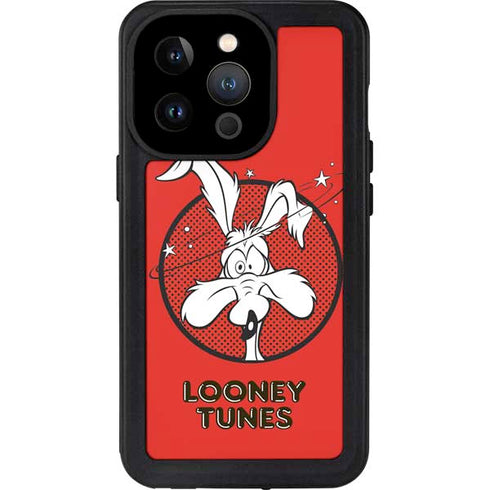 Looney Tunes Wile E Coyote Stars iPhone 15 Pro Waterproof Case